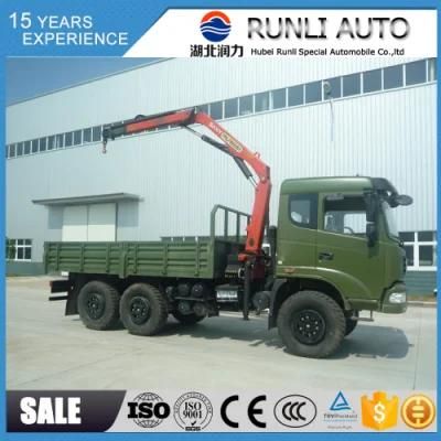 Dongfeng 6X6 All Wheel Drive Mobile Truck Mounted Knuckle Boom Crane for Sale