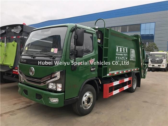 Dongfeng Brand 6cbm Compressed Garbage Truck Waste Treatment Truck