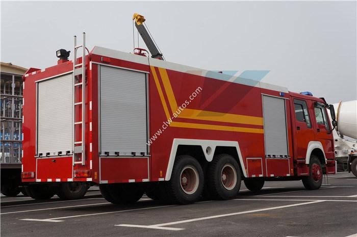 HOWO 10wheels 8000 Liters Fire Rescue Water and Foam Tank Fire Fighting Truck