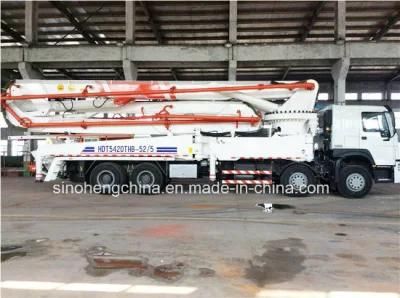 52m Sinotruk HOWO 8X4 371HP Concrete Pump Truck