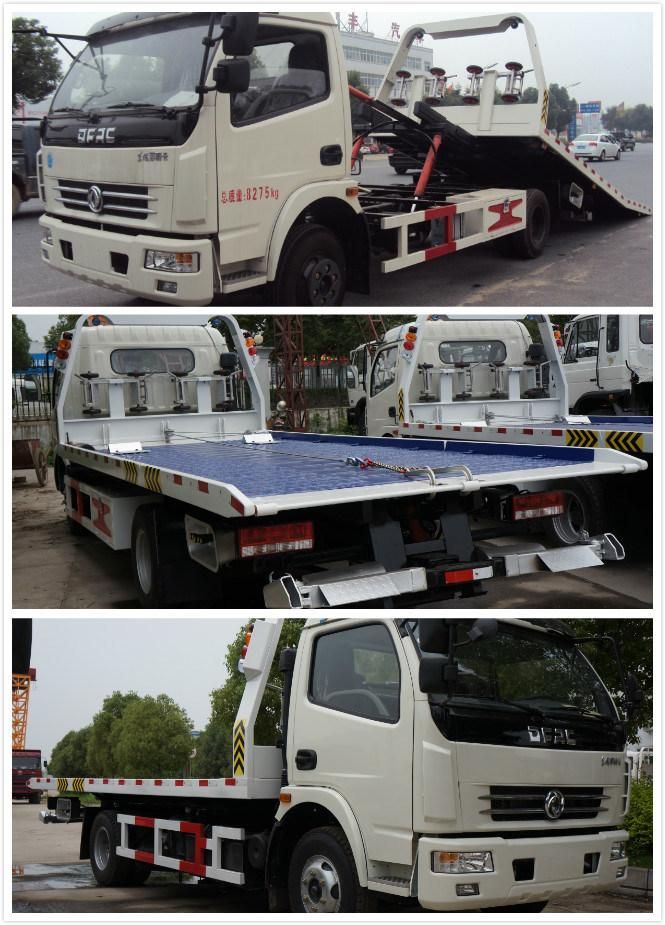 Dongdeng Light Duty 6wheels Two Car Carrier Flatbed Wrecker Tow Truck