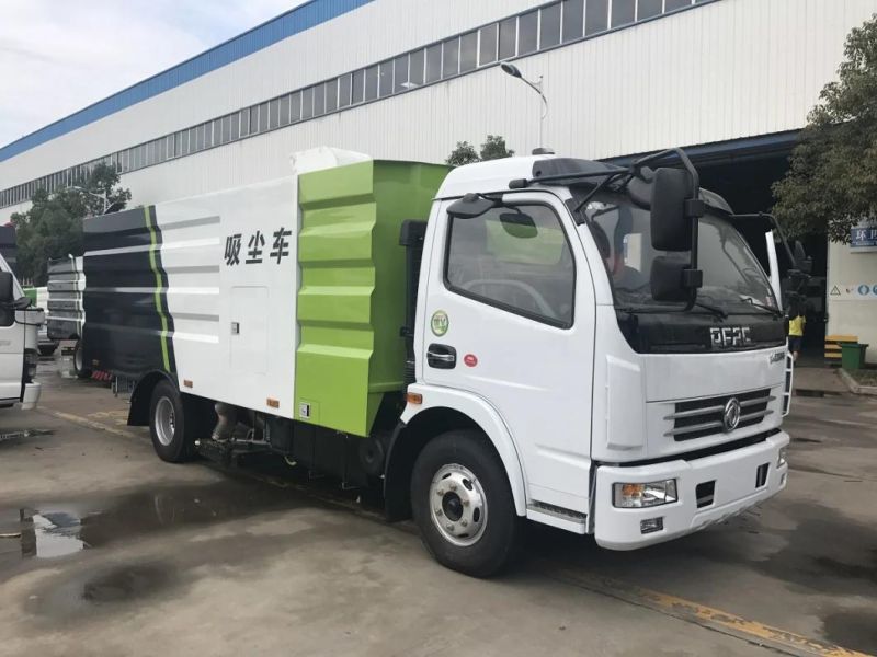 High Pressure Dongfeng 4X2 Road Washing / Sweeping Truck Vacuum Road Sweeper Truck