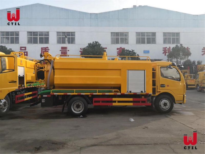 Dongfeng 4*2 Multifunctional Cleaning Sewage Suction Truck Sewer Jet Truck 10 Cubic Meters