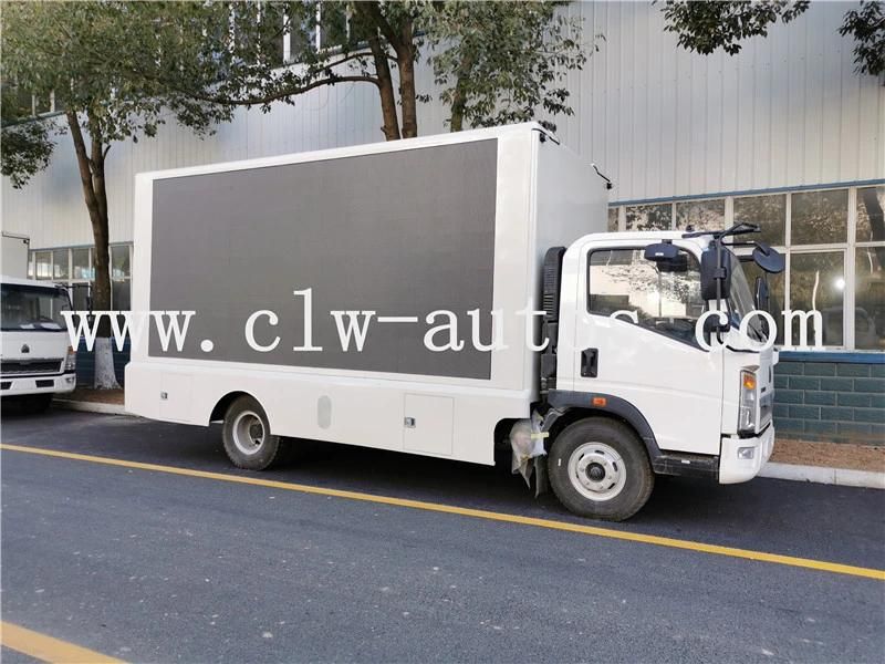 Sinotruk HOWO 4X2 Light Truck P4 P5 P6 High Pixel Mobile LED Advertising Truck