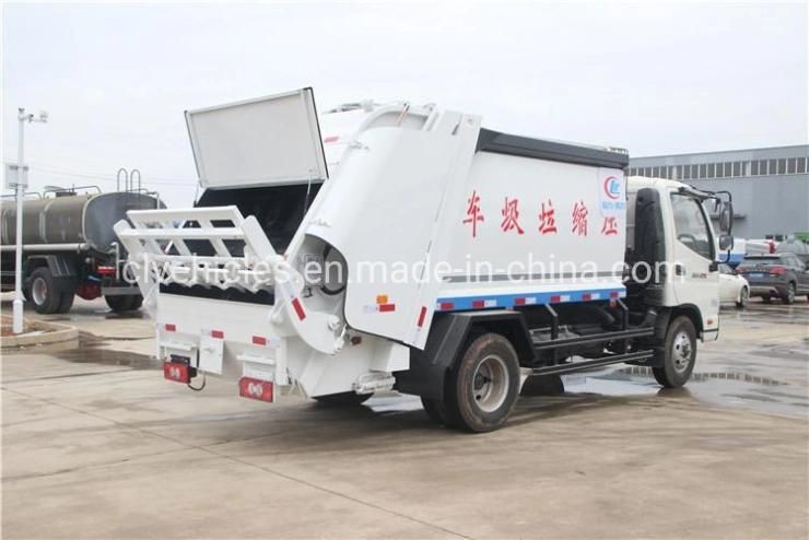 Foton 4X2 8cbm (6000kg) Garbage Tank Compressed Refuse Compactor Truck