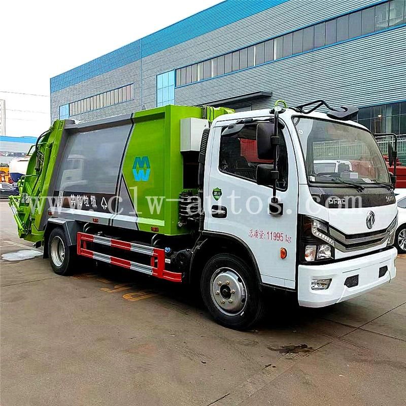 Dongfeng Furuicar 4X2 9cbm 9000liters Garbage Compactor Truck Rearloading Waste Removal Truck for Sanitation Services