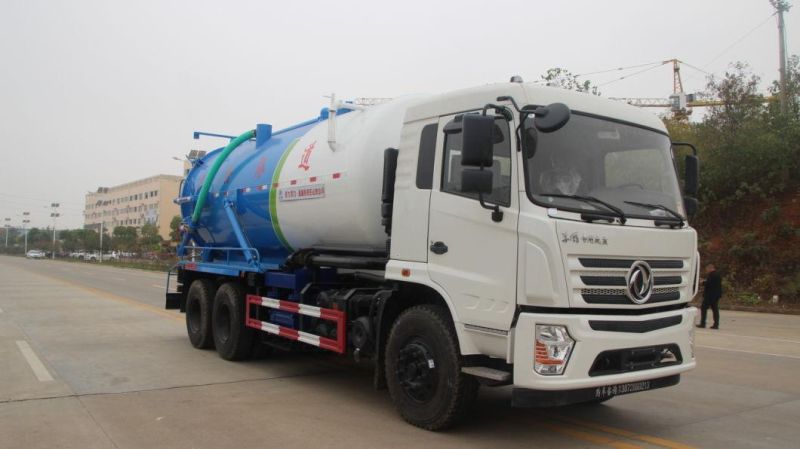 China Dongfeng 16cbm Sewer Cleaning Machine 16ton Vacuum Sewer Suction Tanker Suction Sewage Truck Liter Vacuum Tank Jetting Sewage Cleaning Suction Tank Truck