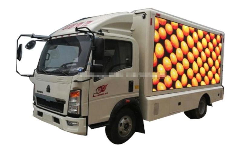 Best Quality HOWO Light 3 Side Full Color Diesel Generator Mobile Advertising Tuck