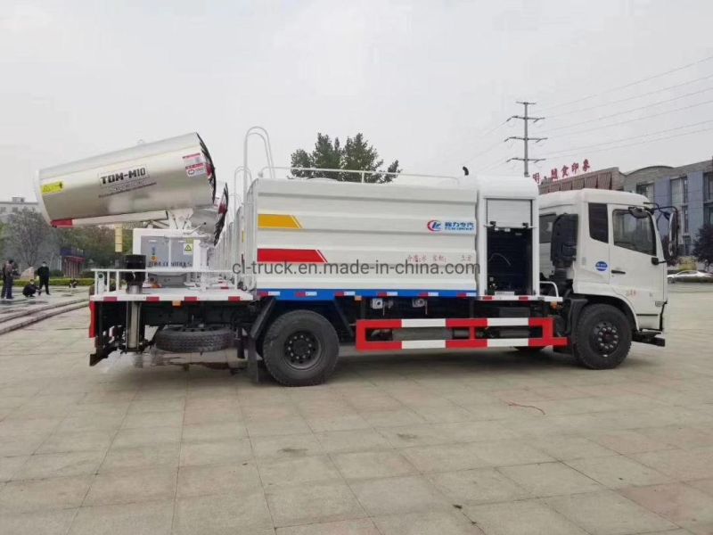 Factory Selling Dongfeng 10m3 12m3 Dust Suppression Sterilizing Vehicle 40m 50m 60m 100m 120m TDM-M10 Disinfection Disinfecting Disinfectant Truck