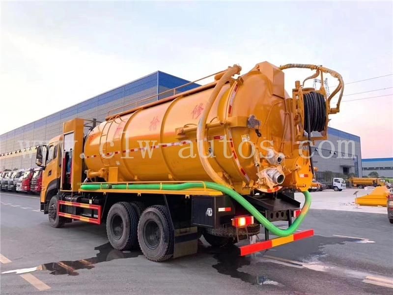 Dongfeng Kinland 6X4 15000 Litres Vacuum Sewage Suction and High Pressure Cleaning Truck