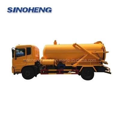 China Hot Selling Diesel Fuel Type 4X2 9cbm Sewage Suction Tanker Truck