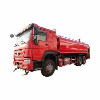 Good Quality Sinotruk HOWO 6X4 Type Simple Water Fire Truck 20000liters 20tons