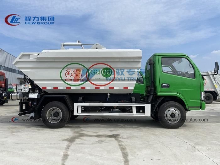 Factory High Price Ratio Dongfeng 7cbm 7000liter Sealed Dump Garbage Truck