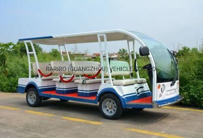 Low Speed 11 Seater Classis Electric Tourist Mini Sightseeing Bus with CE ISO Certificate