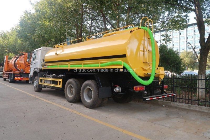 HOWO 20tons Fecal Toilet Cleaning Vacuum Pump Suction Tank Truck