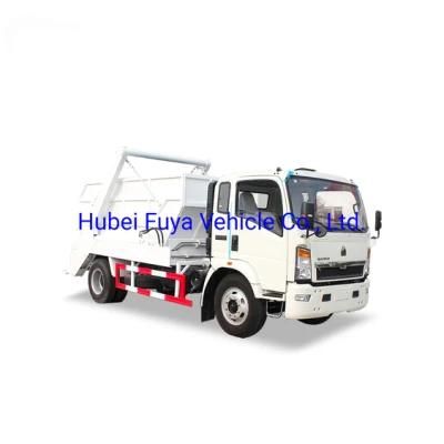 HOWO Rhd 5cbm 6cbm 8cbm Skip Loader Refused Trucks 5ton 6 Ton 10ton Swing Arm Roll Garbage Truck