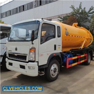HOWO 6000liters 6m3 Vacuum Sewage Suction Septic Tanker Truck