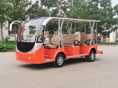 White Sightseeing Tour Bus Tourist Electric Car 4 Wheel Sightseeing Bus