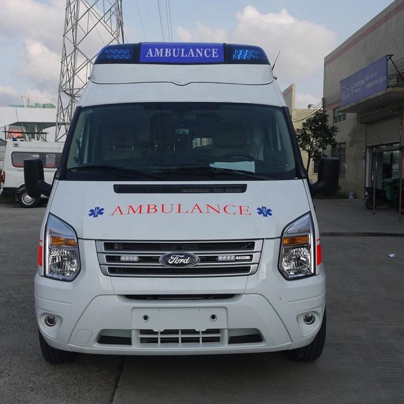 Professional Transit Emergency ICU Ford Ambulance Vehicle Install with Clinical First-Aid Equipment for Sales