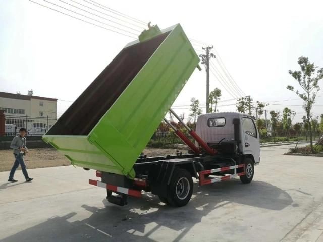 Factory Supplied 4X2 5 Ton Hook Lift Garbage Truck