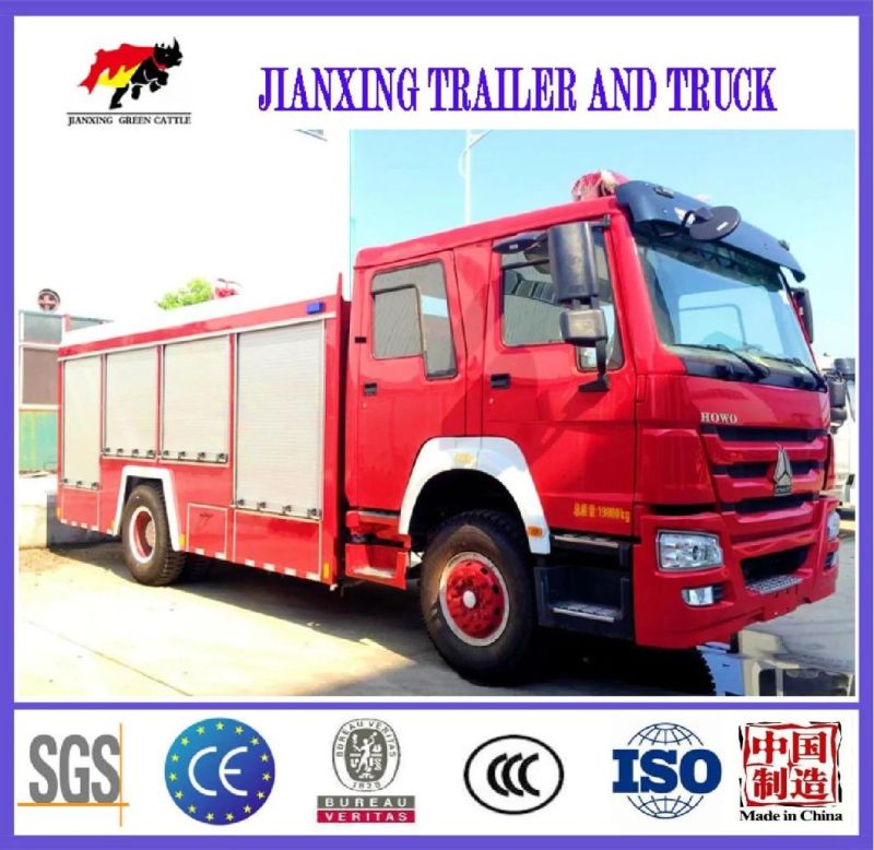 4*2 Double Row Cab 6 Wheels Fire Fighting Truck Factory Price for Salemanualrescue