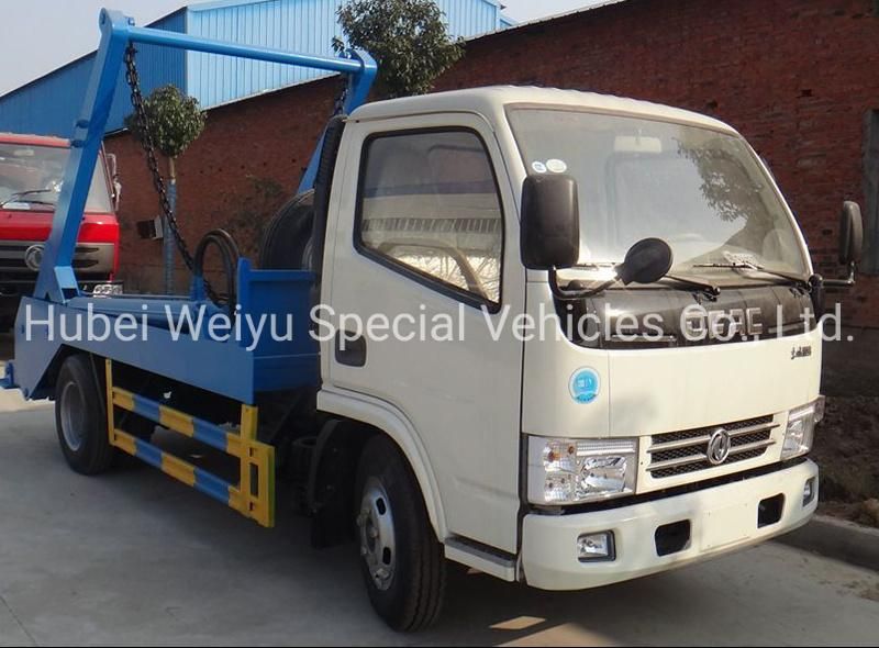 China Truck Dongfeng 4X2 4cbm Swing Arm Garbage Collection Skip Loader Waste Garbage Truck