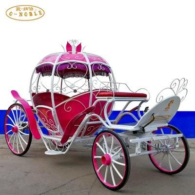 Luxury Cinderella Carriage Pink Princess Carriage Horse Drawn Carriage Cinderella for Sale