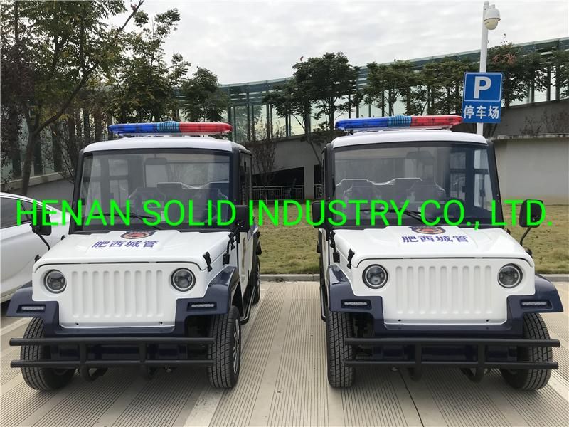 4 Kw Motor Mini Electric Security Patrol Car for Sale in New Design Policeman Style