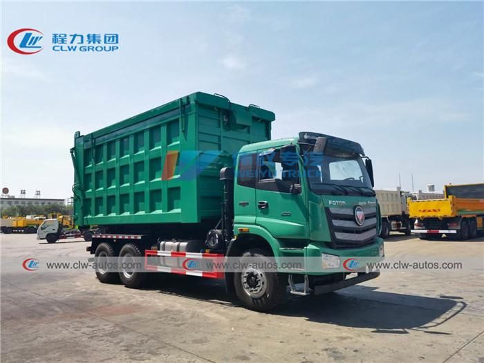 Foton Hook Lifting Container Truck 20cbm Garbage Truck 20tons Waste Treatment Truck