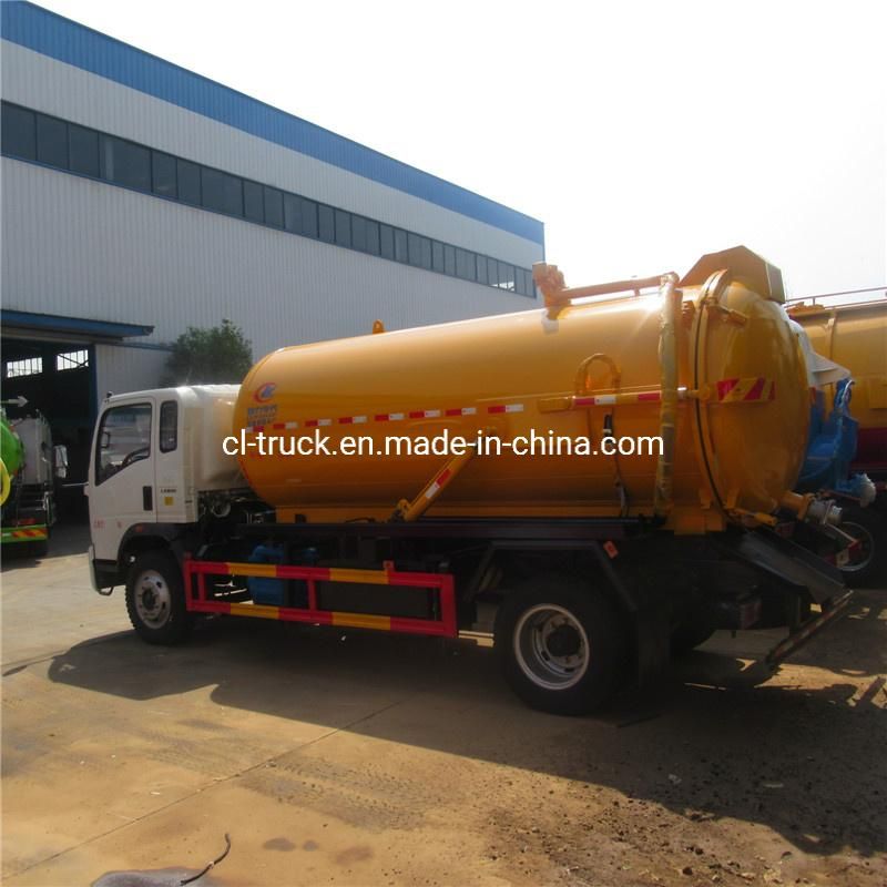 China Sinotruk HOWO 4*2 5000liters 6000liters 7000liters 8000liters City Street Shaft/Wells Cleaning Truck 8t 8tons Fecal Sewage Vacuum Suction Truck on Sale