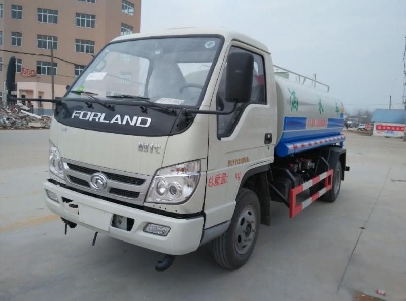 Foton Forland Mini 3m3 4m3 5m3 Water Tanker Truck for Sale