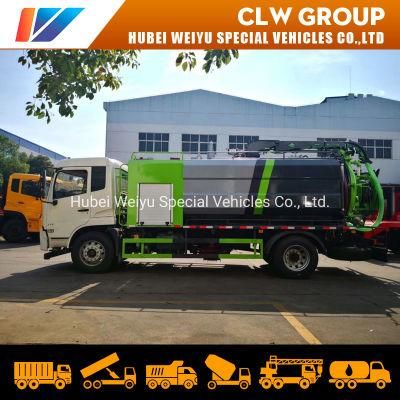 China Hot Sale Dongfeng 4*2 6cbm Sewage Vacuum Suction High Pressure Jetting Cleaning Truck 6, 000 Liters Sewage Suction Truck