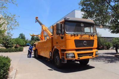 6X4 10 Wheeler Shacman LHD Rhd Road Rescue Recovery Vehicles 25tons Tow Wrecker Truck Supplier