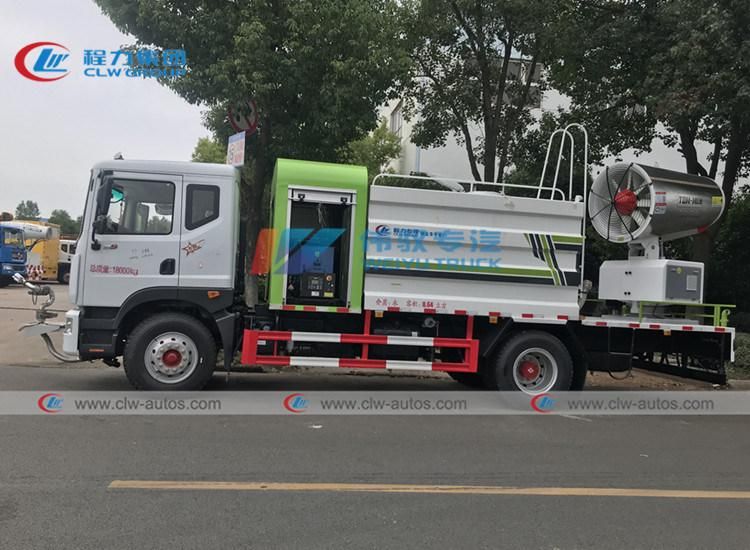 China DFAC 10m3 Water Mist Spray Truck 10tons Dust Suppression Tank Truck with Mist Cannon