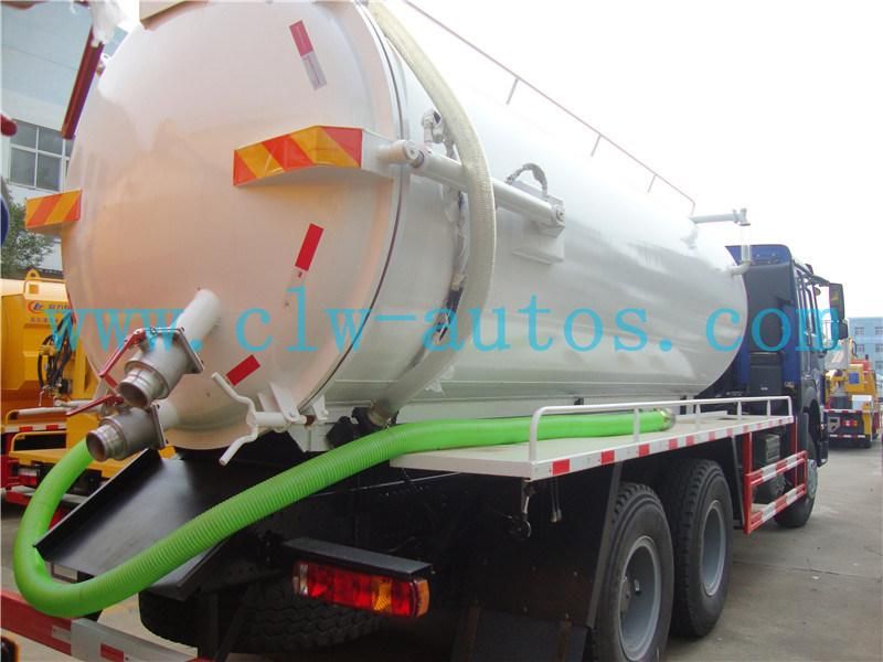 Sinotruk HOWO 6X4 371HP 15000liters Sewage Suction Truck Vacuum Sewer Suction Tanker Truck Septic Tank Truck