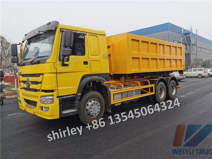 HOWO 18tons 20 Cubic Meters Waste Rubbish Trash Garbage Treatment Recycling Garbage Disposal Truck for Tanzania
