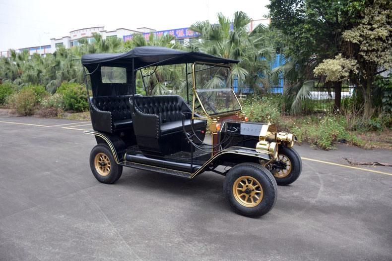 Cheap 4-5 Seats Electric Vehicle Vintage Sightseeing Classic Car for Sale