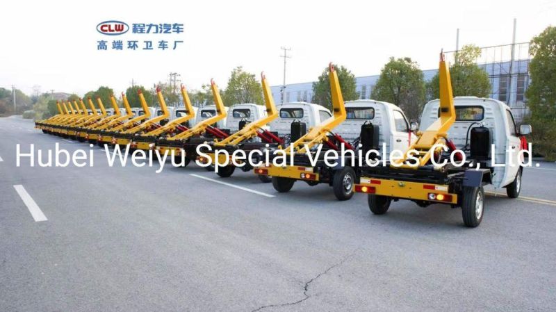 China Foton 4 Cubic Meters Mini Hydraulic Arm Hook Lift Garbage Truck