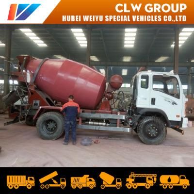 Sinotruk Brand New High Quality and Service 4X2 Mobile 6 Cubic Meters Cement Mixer Truck Price