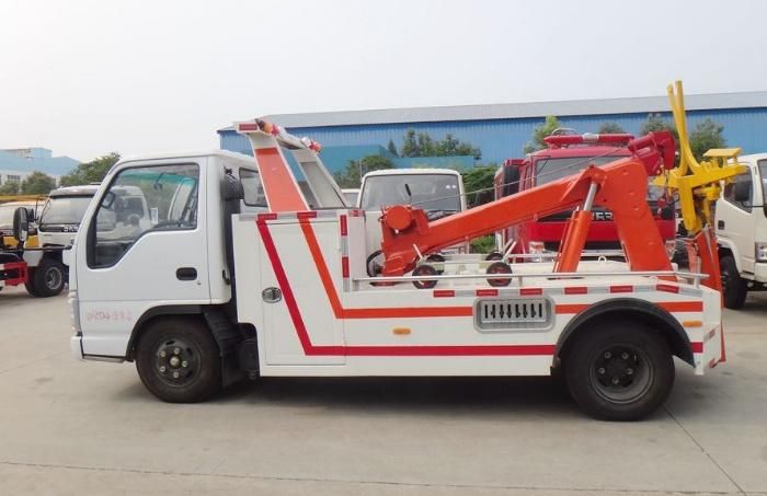 Isuzu 3t-5t Boom Lift Police Road Rescue Truck 3ton-5ton Wheel-Lift Integrated Tow and Crane Wrecker