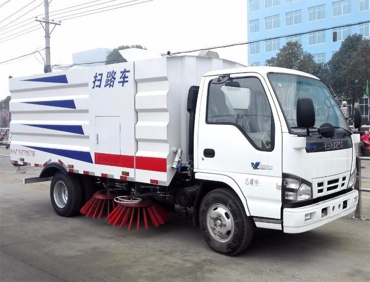 High Efficiency 4 Brushes 3cbm Garbage Tank 5ton Sweeping Truck