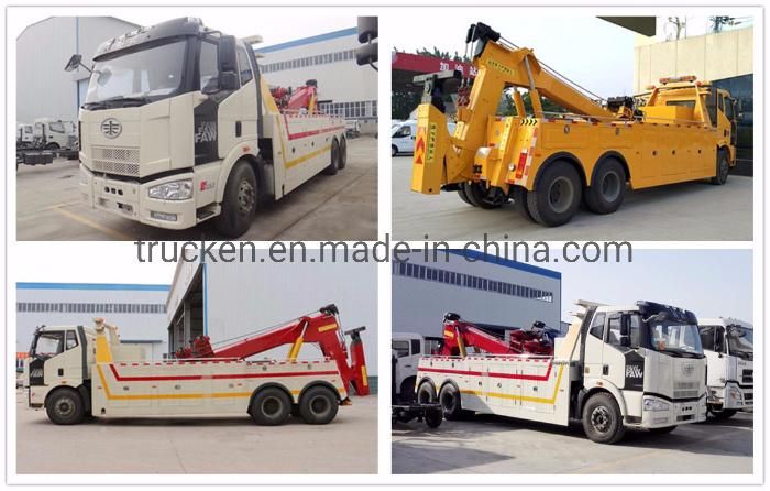 FAW 10 Wheel 6X4 Chassis Under Lift Wheel-Lift 16ton Intergrated Self Loader Breakdown Vehicle Towing Wrecker Truck