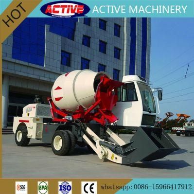 Chinese Cheap Price 2.8m3 Portable Mobile Diesel Cement Mixer with Automatic Weighting System