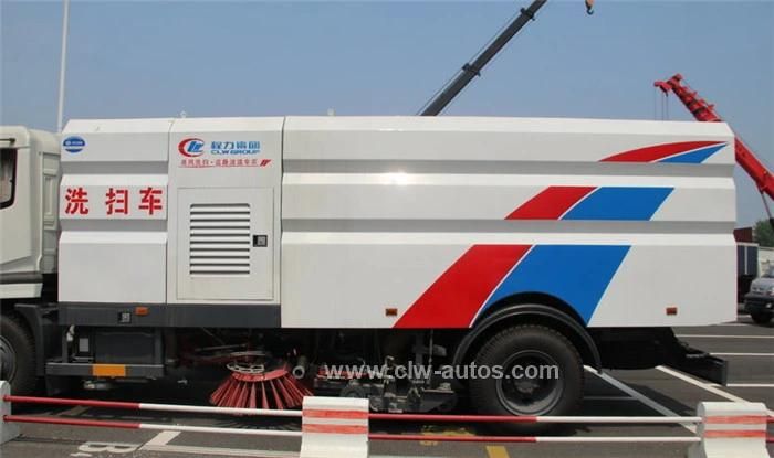 Dongfeng 15m3 8tons High Quality Big Road Cleaning Sweeper Truck with Brush and High Pressure Water Sprinkler