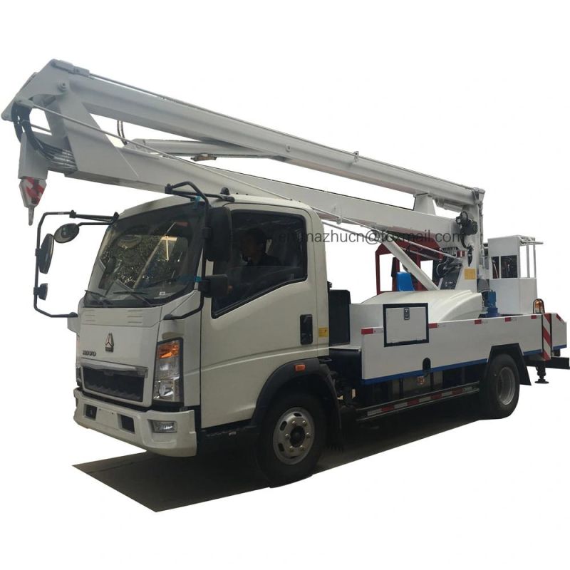 Foton Isuzu HOWO Dongfeng JAC 12m 14m 16m High-Altitude Working Truck with Hydraulic Aerial Ladder Platform Cage