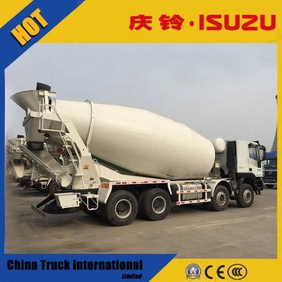 China Isuzu Chassis 14m3 Qingling 460HP Concrete Mixer with Pump