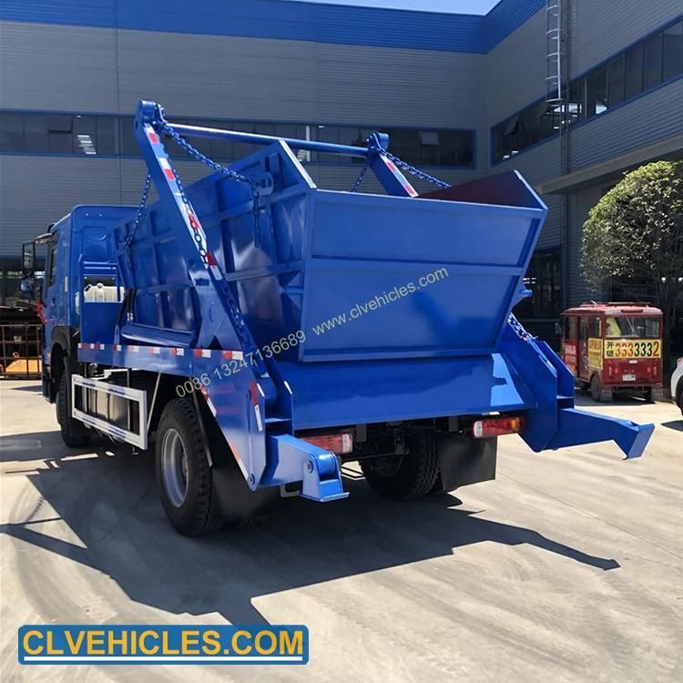 Sinotruk 4X2 266HP 7cbm Skip Loader Garbage Truck