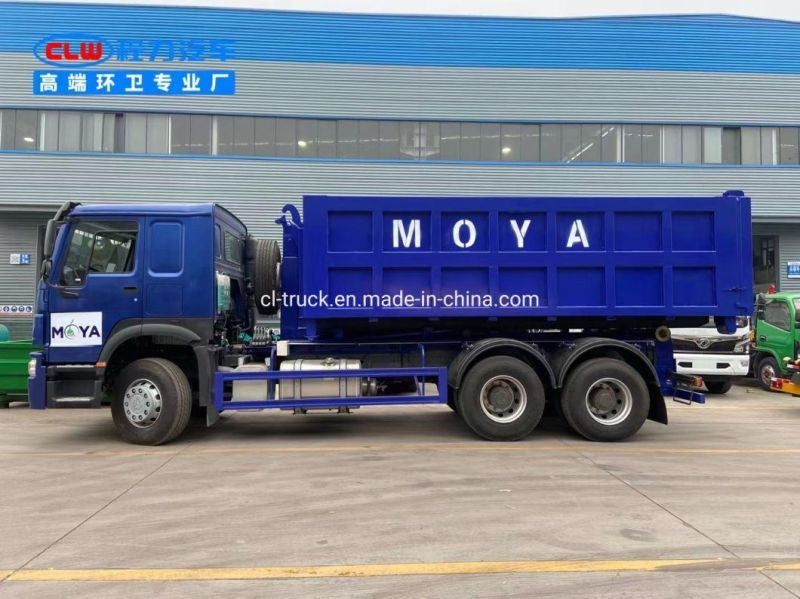 Good Quality HOWO 6X4 Hook Lift Garbage Truck 18m3 20m3 for Garbage Truck Height