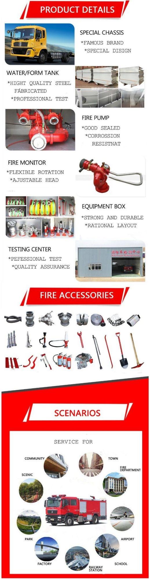 Factory Direct Sale Cheap Dongfeng DFAC 5m3 5000liters Water Fire Truck