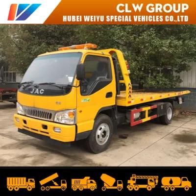 Vehicle Recovery Broken Car Van Saving 5meter Flatbed Hydraulic Lifting JAC Wrecker Towing Truck